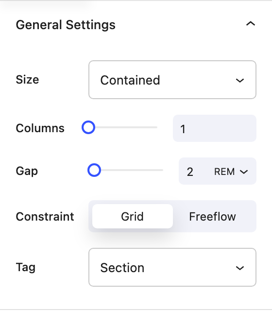 Tag dropdown in the block sidebar