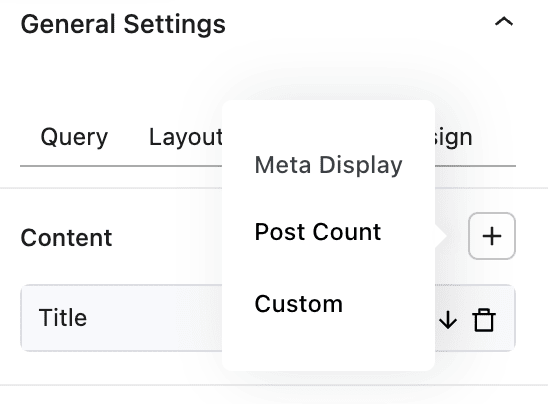 Nectarblocks Taxonomy Grid Content Settings
