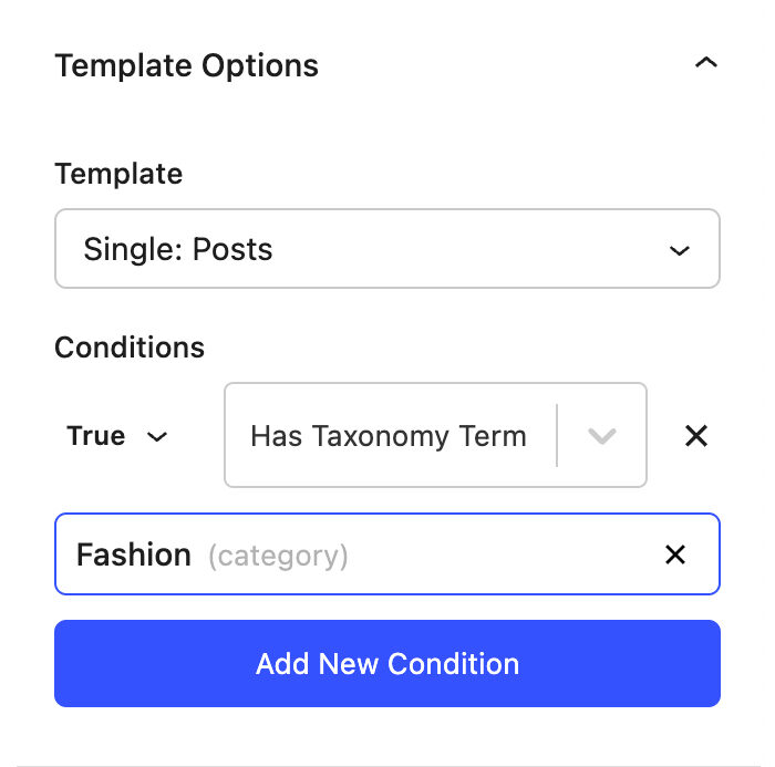 template conditions