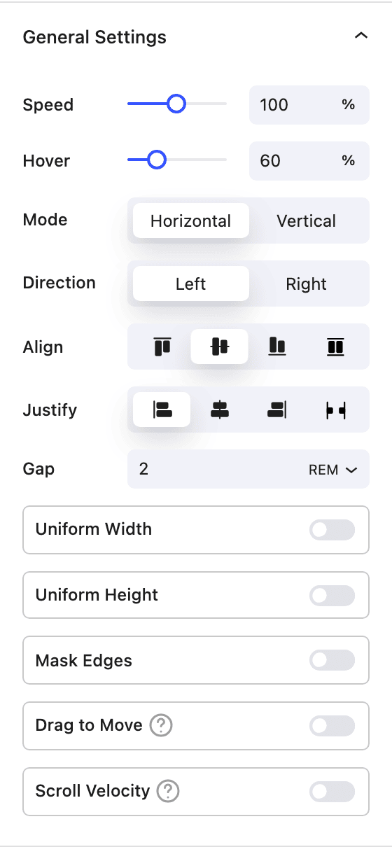 Nectar Ticker Settings
