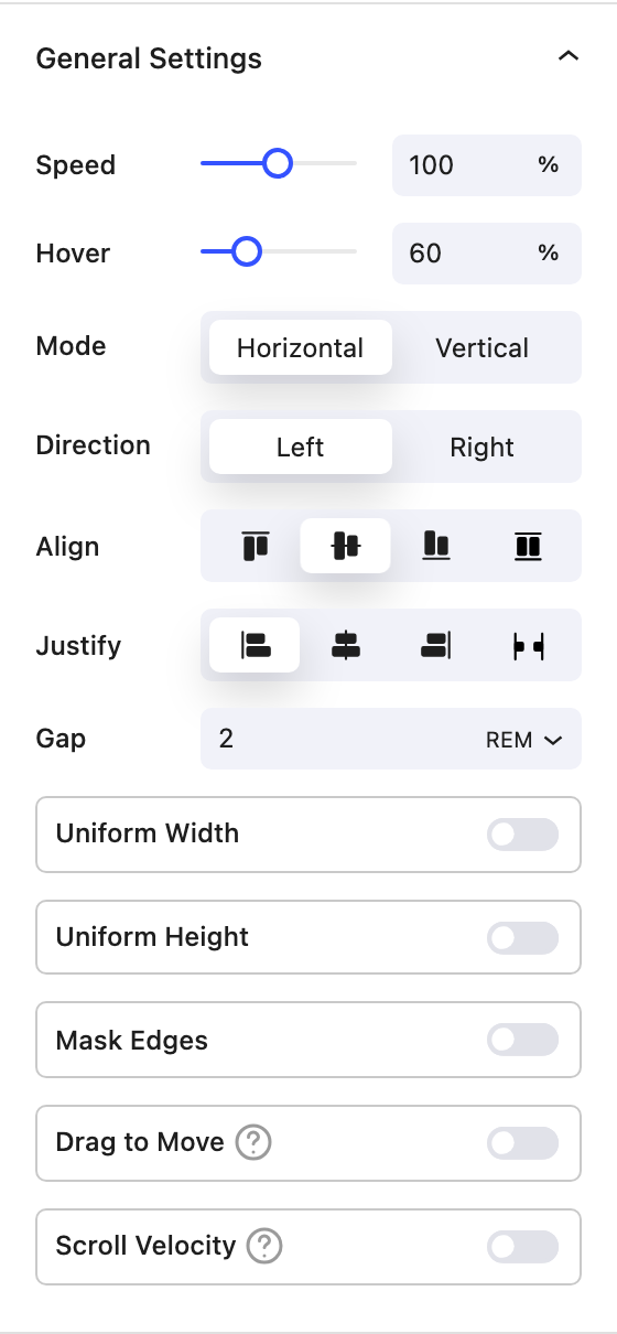 Nectar Ticker Settings